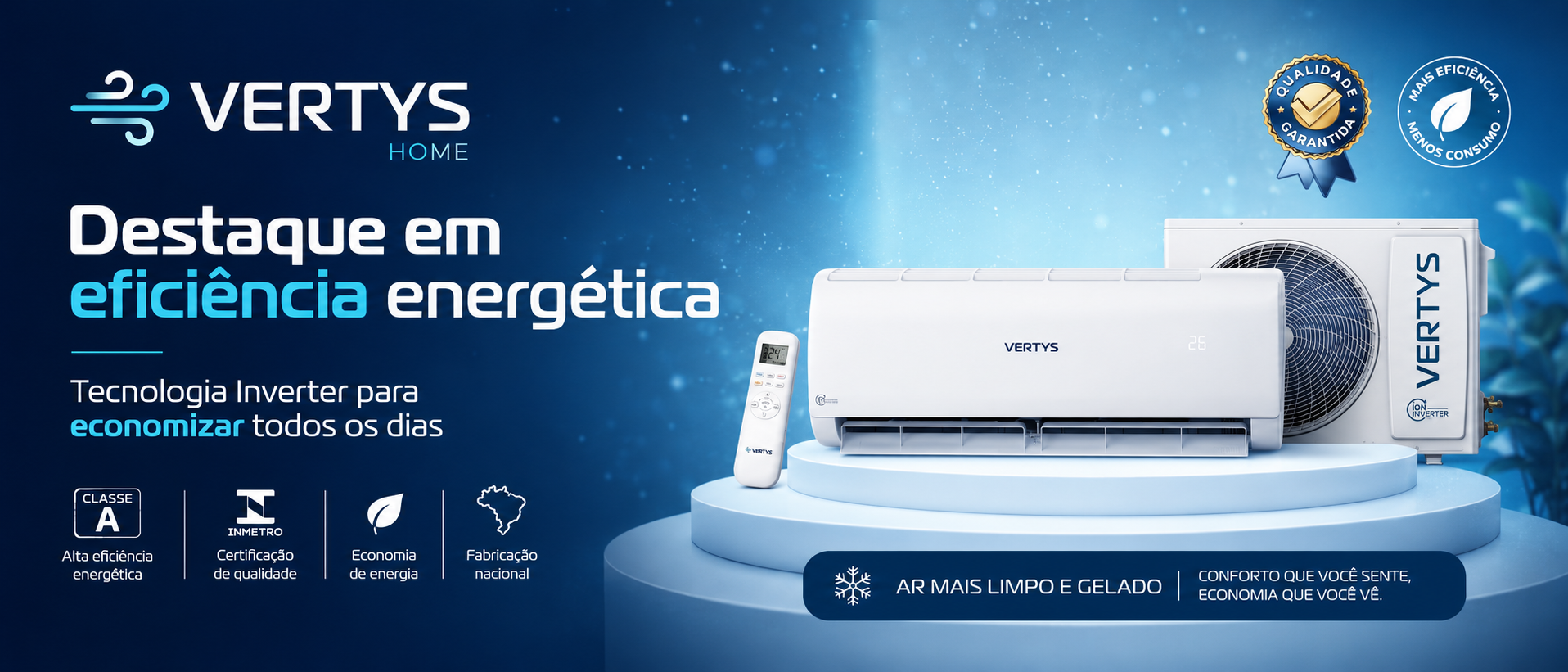 Banner de quarto com ar-condicionado